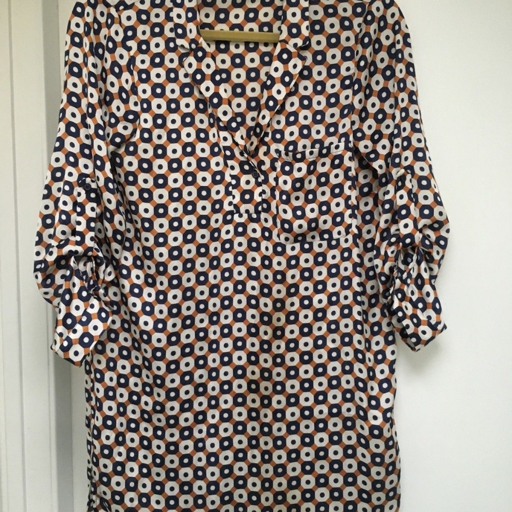 Zara Basic Retro Print Tunic Dress Small